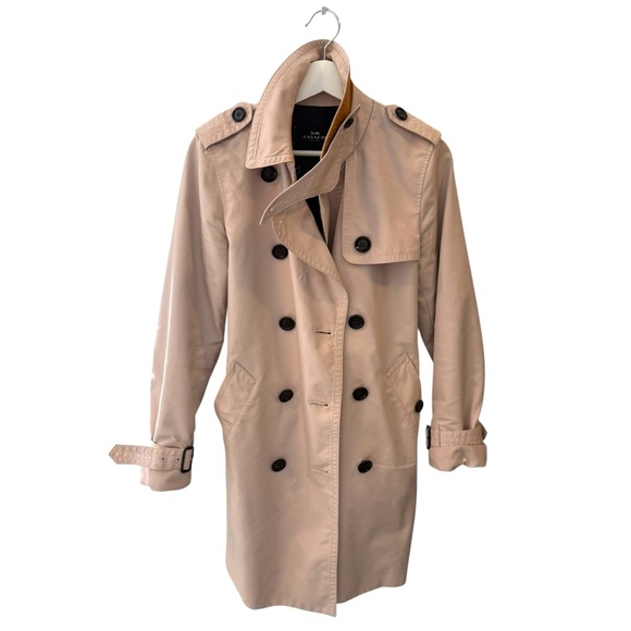 Coach Double-Breasted Tan Trench Coat - Picture 6 of 16